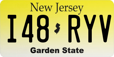 NJ license plate I48RYV