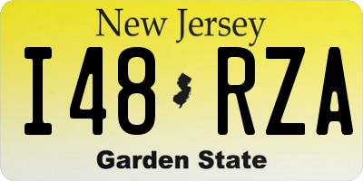 NJ license plate I48RZA