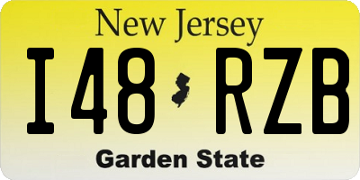 NJ license plate I48RZB