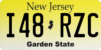 NJ license plate I48RZC