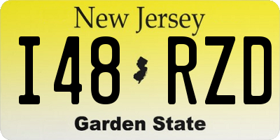 NJ license plate I48RZD