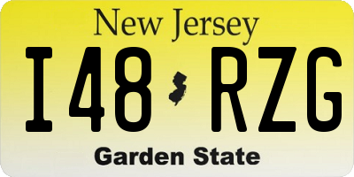 NJ license plate I48RZG
