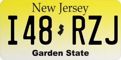 NJ license plate I48RZJ
