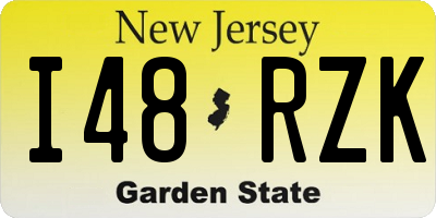 NJ license plate I48RZK