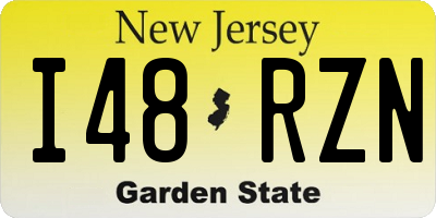NJ license plate I48RZN