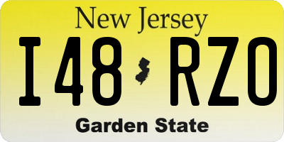 NJ license plate I48RZO