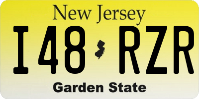 NJ license plate I48RZR