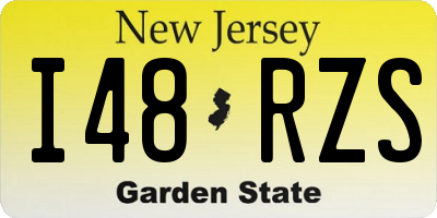 NJ license plate I48RZS