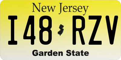 NJ license plate I48RZV