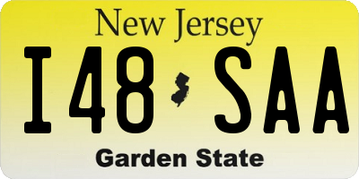 NJ license plate I48SAA