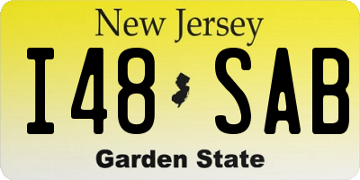 NJ license plate I48SAB