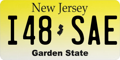 NJ license plate I48SAE