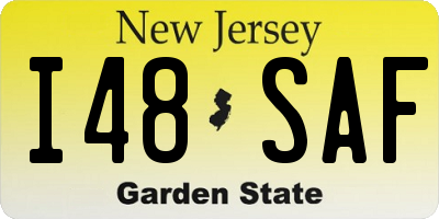 NJ license plate I48SAF