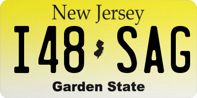 NJ license plate I48SAG