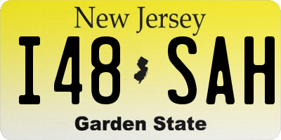 NJ license plate I48SAH