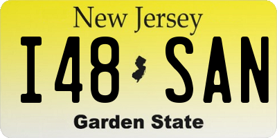 NJ license plate I48SAN