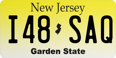 NJ license plate I48SAQ