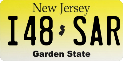 NJ license plate I48SAR