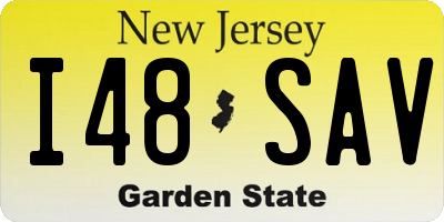 NJ license plate I48SAV