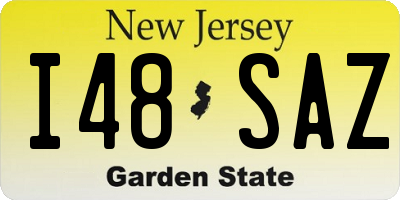NJ license plate I48SAZ