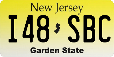 NJ license plate I48SBC