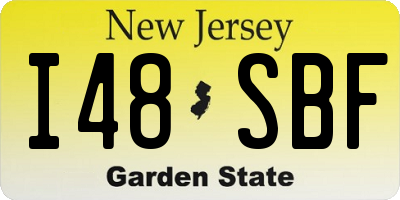 NJ license plate I48SBF