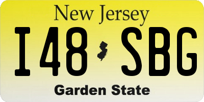 NJ license plate I48SBG