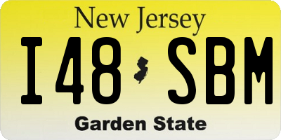 NJ license plate I48SBM