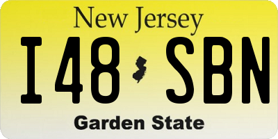 NJ license plate I48SBN