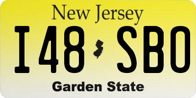 NJ license plate I48SBO