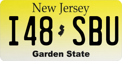 NJ license plate I48SBU
