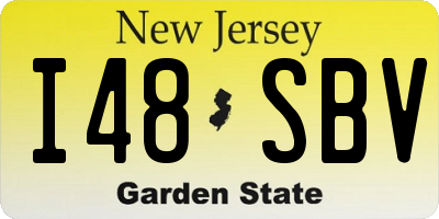 NJ license plate I48SBV