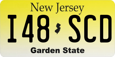 NJ license plate I48SCD