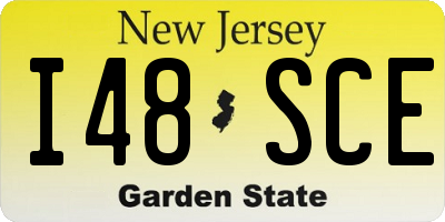 NJ license plate I48SCE