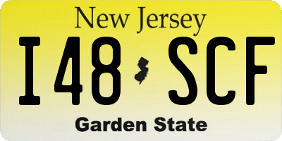NJ license plate I48SCF