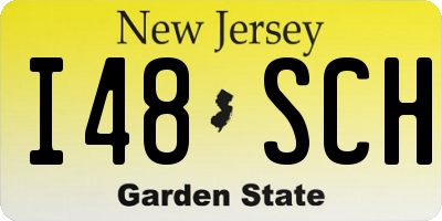 NJ license plate I48SCH