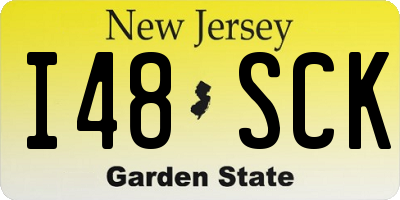 NJ license plate I48SCK
