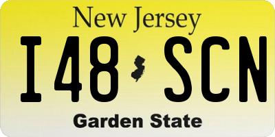 NJ license plate I48SCN