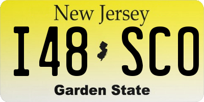 NJ license plate I48SCO
