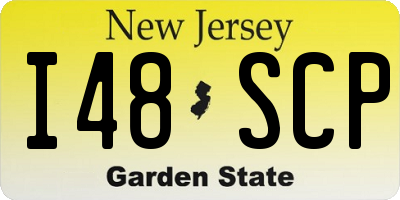 NJ license plate I48SCP