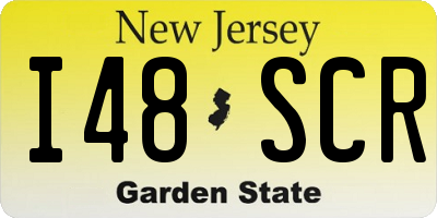 NJ license plate I48SCR