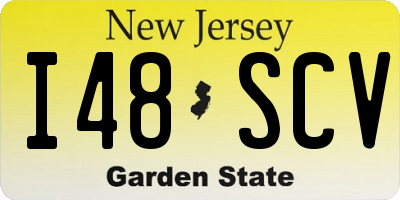NJ license plate I48SCV