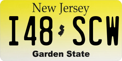 NJ license plate I48SCW