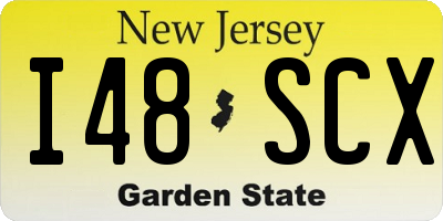 NJ license plate I48SCX