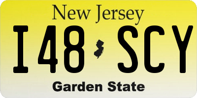 NJ license plate I48SCY
