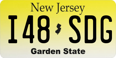 NJ license plate I48SDG
