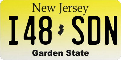 NJ license plate I48SDN