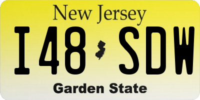 NJ license plate I48SDW
