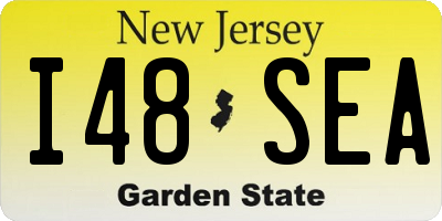 NJ license plate I48SEA