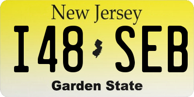 NJ license plate I48SEB